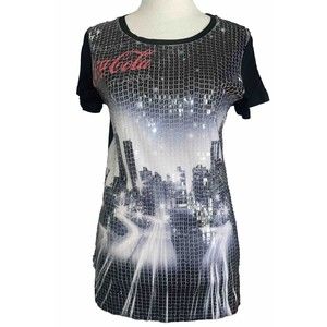 Coca-Cola Atlanta Women's Vintage Sequin Top. Size Small. LTOP653